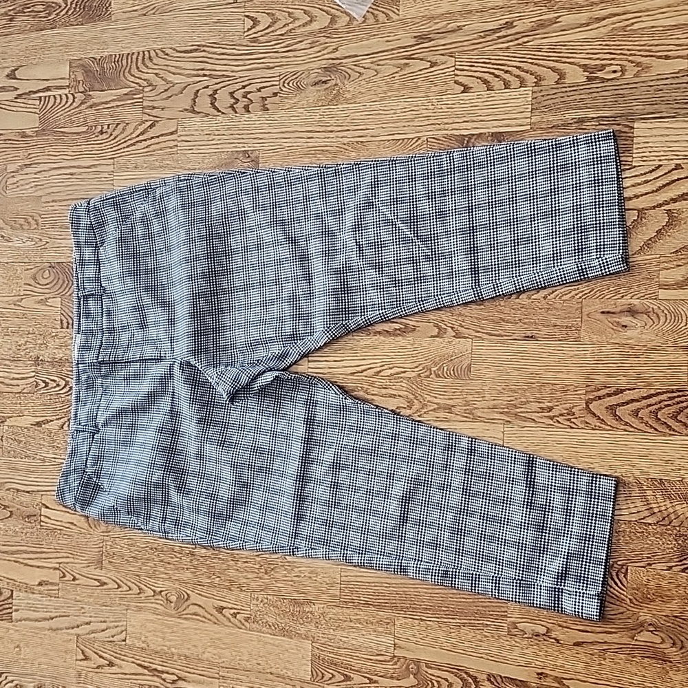(16) Merona Stretch Tartan Trousers Slim Fit Business Casual Straight Leg